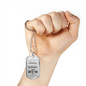 Seek God First Always Christian Faith Matthew Necklace Stainless Steel or 18k Gold Dog Tag 24" Chain-Express Your Love Gifts