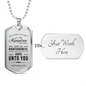 Seek God First Always Christian Faith Matthew Necklace Stainless Steel or 18k Gold Dog Tag 24" Chain-Express Your Love Gifts