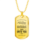 Seek God First Always Christian Faith Matthew Necklace Stainless Steel or 18k Gold Dog Tag 24" Chain-Express Your Love Gifts