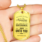Seek God First Always Christian Faith Matthew Necklace Stainless Steel or 18k Gold Dog Tag 24" Chain-Express Your Love Gifts