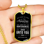 Seek God First Always Christian Necklace Stainless Steel or 18k Gold Dog Tag 24" Chain-Express Your Love Gifts