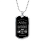 Seek God First Always Christian Necklace Stainless Steel or 18k Gold Dog Tag 24" Chain-Express Your Love Gifts