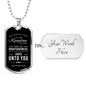 Seek God First Always Christian Necklace Stainless Steel or 18k Gold Dog Tag 24" Chain-Express Your Love Gifts