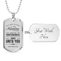 Seek God First Always Matthew Stainless Steel or 18k Gold Dog Tag Necklace 24" Chain-Express Your Love Gifts