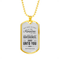Seek God First Always Matthew Stainless Steel or 18k Gold Dog Tag Necklace 24" Chain-Express Your Love Gifts