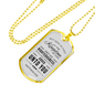 Seek God First Always Matthew Stainless Steel or 18k Gold Dog Tag Necklace 24" Chain-Express Your Love Gifts