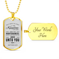 Seek God First Always Matthew Stainless Steel or 18k Gold Dog Tag Necklace 24" Chain-Express Your Love Gifts