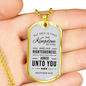 Seek God First Always Matthew Stainless Steel or 18k Gold Dog Tag Necklace 24" Chain-Express Your Love Gifts