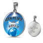 Seek Peace & Pursue It Christian Verse Gift Circle Necklace-Express Your Love Gifts