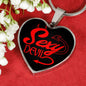 Sexy Devil Necklace Stainless Steel or 18k Gold Heart Pendant 18-22" - Express Your Love Gifts