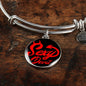 Sexy Devil Stainless Steel or 18k Gold Circle Bangle Bracelet - Express Your Love Gifts