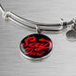 Sexy Devil Stainless Steel or 18k Gold Circle Bangle Bracelet - Express Your Love Gifts