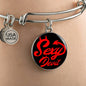 Sexy Devil Stainless Steel or 18k Gold Circle Bangle Bracelet - Express Your Love Gifts