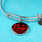 Sexy Devil Stainless Steel or 18k Gold Circle Bangle Bracelet - Express Your Love Gifts