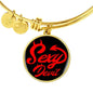 Sexy Devil Stainless Steel or 18k Gold Circle Bangle Bracelet - Express Your Love Gifts