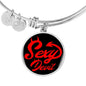 Sexy Devil Stainless Steel or 18k Gold Circle Bangle Bracelet - Express Your Love Gifts