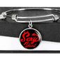 Sexy Devil Stainless Steel or 18k Gold Circle Bangle Bracelet - Express Your Love Gifts