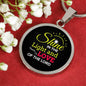 Shine Matthew 5:16 Circle Pendant Necklace Stainless Steel or 18k Gold 18-22"-Express Your Love Gifts
