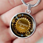 Siempre Tuyo (Forever Yours) Circle Necklace Stainless Steel or 18k Gold 18-22" - Express Your Love Gifts