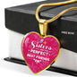 Sisters Perfect Best Friends Stainless Steel or 18k Gold Heart Pendant 18-22"-Express Your Love Gifts