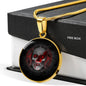 Skull Death Circle Necklace Stainless Steel or 18k Gold 18-22" - Express Your Love Gifts