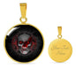 Skull Death Circle Necklace Stainless Steel or 18k Gold 18-22" - Express Your Love Gifts