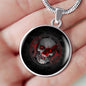 Skull Death Circle Necklace Stainless Steel or 18k Gold 18-22" - Express Your Love Gifts