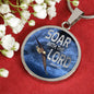 Soar Withe The Lord Isaiah 40:31 Circle Necklace Stainless Steel or 18k Gold 18-22" - Express Your Love Gifts