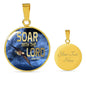 Soar Withe The Lord Isaiah 40:31 Circle Necklace Stainless Steel or 18k Gold 18-22" - Express Your Love Gifts