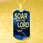 Soar Withe The Lord Isaiah 40:31 Dog Tag Stainless Steel or 18k Gold 24" Chain - Express Your Love Gifts