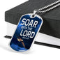 Soar Withe The Lord Isaiah 40:31 Dog Tag Stainless Steel or 18k Gold 24" Chain - Express Your Love Gifts