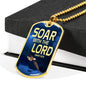 Soar Withe The Lord Isaiah 40:31 Dog Tag Stainless Steel or 18k Gold 24" Chain - Express Your Love Gifts