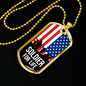 Soldier For Life Necklace Stainless Steel or 18k Gold Dog Tag 24" Chain-Express Your Love Gifts