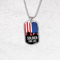 Soldier For Life Necklace Stainless Steel or 18k Gold Dog Tag 24" Chain-Express Your Love Gifts