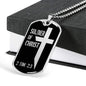 Soldier Of Christ Stainless Steel or 18k Gold Dog Tag 24" Chain - Express Your Love Gifts