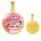 Song Of Solomon 2:16 Circle Necklace Stainless Steel or 18k Gold 18-22" - Express Your Love Gifts
