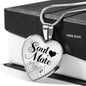 Soulmate Christian Heart Forever Together Necklace Stainless Steel or 18k Gold Heart Pendant 18-22"-Express Your Love Gifts