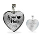 Soulmate Christian Heart Forever Together Necklace Stainless Steel or 18k Gold Heart Pendant 18-22"-Express Your Love Gifts