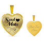 Soulmate Christian Heart Forever Together Necklace Stainless Steel or 18k Gold Heart Pendant 18-22"-Express Your Love Gifts
