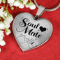 Soulmate Christian Heart Forever Together Necklace Stainless Steel or 18k Gold Heart Pendant 18-22"-Express Your Love Gifts