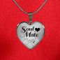 Soulmate Christian Heart Forever Together Necklace Stainless Steel or 18k Gold Heart Pendant 18-22"-Express Your Love Gifts