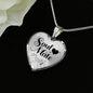 Soulmate Christian Heart Forever Together Necklace Stainless Steel or 18k Gold Heart Pendant 18-22"-Express Your Love Gifts