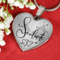 Soulmate Forever Together Heart Pendant Stainless Steel or 18k Gold 18-22"-Express Your Love Gifts