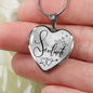 Soulmate Forever Together Heart Pendant Stainless Steel or 18k Gold 18-22"-Express Your Love Gifts