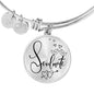 Soulmate Stainless Steel or 18k Gold Circle Bangle Bracelet-Express Your Love Gifts