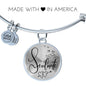 Soulmate Stainless Steel or 18k Gold Circle Bangle Bracelet-Express Your Love Gifts