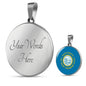 South Dakota State Flag Necklace Stainless Steel or 18k Gold Circle Pendant 18-22" - Express Your Love Gifts