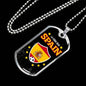 Spain Flag And Futbol/Soccer Necklace Stainless Steel or 18k Gold Dog Tag 24" Chain-Express Your Love Gifts