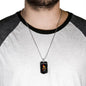 Spain Flag & Futbol/Soccer Necklace Stainless Steel or 18k Gold Dog Tag 24" Chain-Express Your Love Gifts