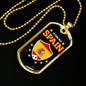 Spain Flag And Futbol/Soccer Necklace Stainless Steel or 18k Gold Dog Tag 24" Chain-Express Your Love Gifts